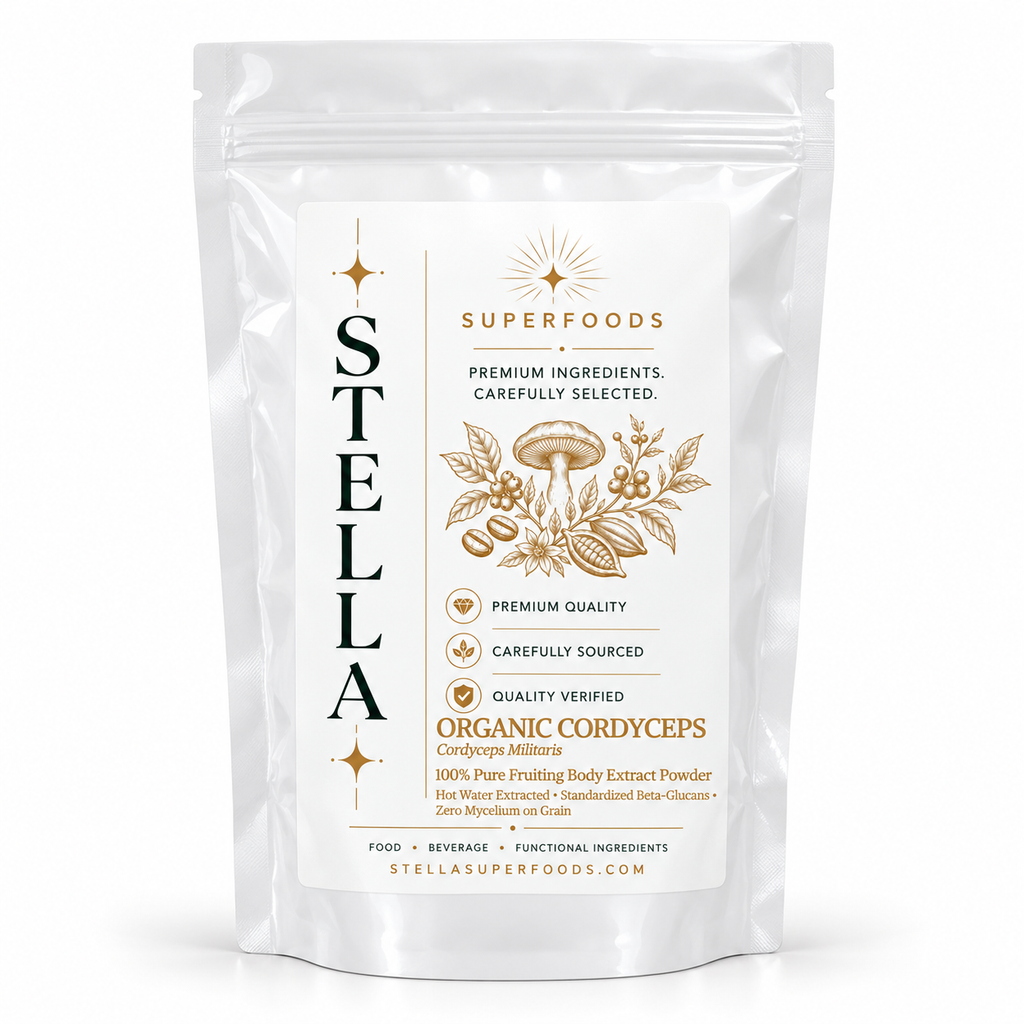 Organic Cordyceps Extract Powder | 100% Fruiting Body (30% Polysaccharides)