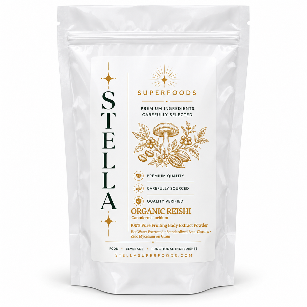 Organic Red Reishi Extract Powder | 100% Fruiting Body (30% Polysaccharides)