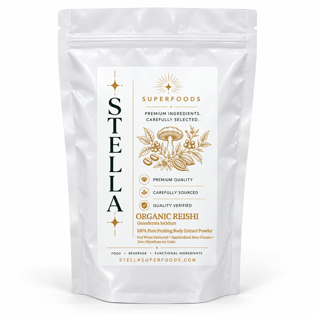 Organic Red Reishi Extract Powder | 100% Fruiting Body (30% Polysaccharides)